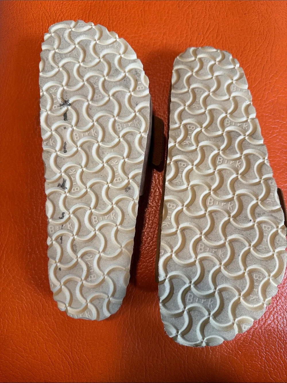 Birkenstock Madrid Single Buckle Sandals in Brown with Gold Buckle - Picture 2 of 5